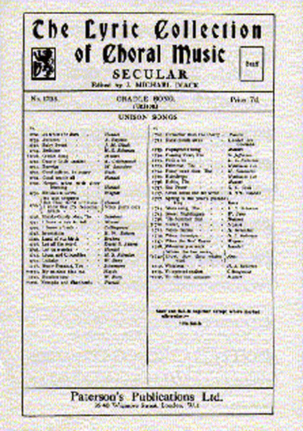 Cradle Song&nbsp;&nbsp;Unison Voices and Piano&nbsp;&nbsp;Klavierauszug