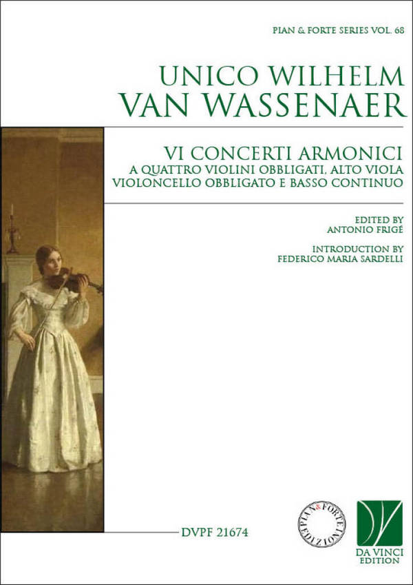 6 Concerti armonici&nbsp;&nbsp;per 4 violini obbliagi, alto viola, violoncello obb. e b.c.&nbsp;&nbsp;partitura