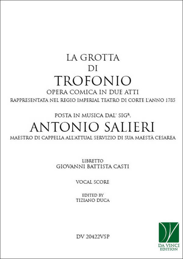 La grotta di Trofonio, opera comica in 2 acts&nbsp;&nbsp;Opera&nbsp;&nbsp;Buch