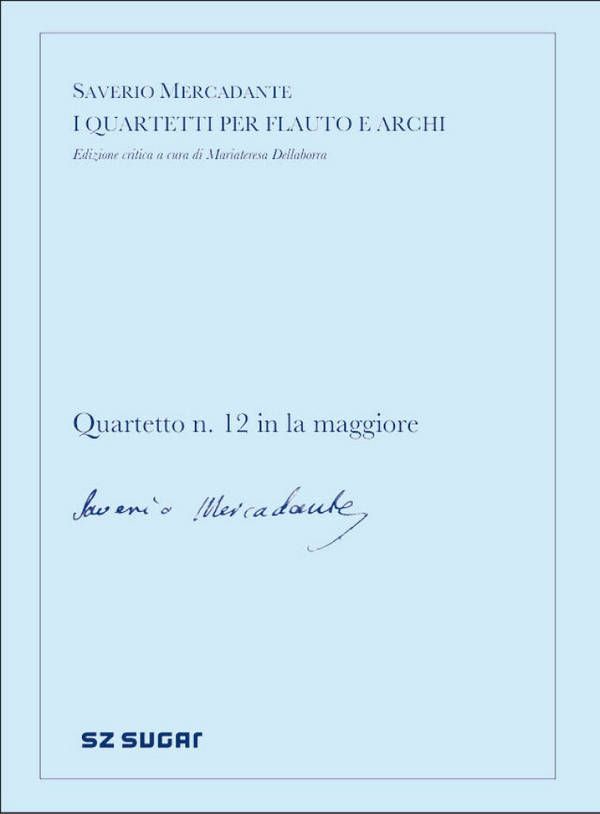 Quartetto n. 12 in la maggiore  Violin, Viola, Cello and Flute  Set