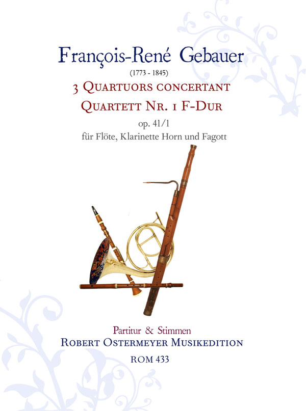 Quartett F-Dur Nr.1 op.41,1  für Flöte, Klarinette, Horn und Fagott  Partitur und Stimmen