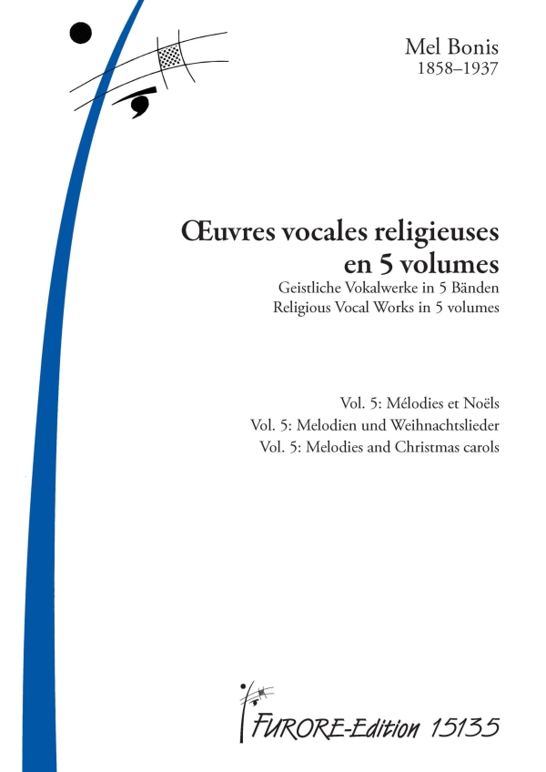 Oeuvres vocales religieuses en 5 volumes Vol.5  für ein bis zwei Singstimmen und Klavier/Orgel  Partitur (la)