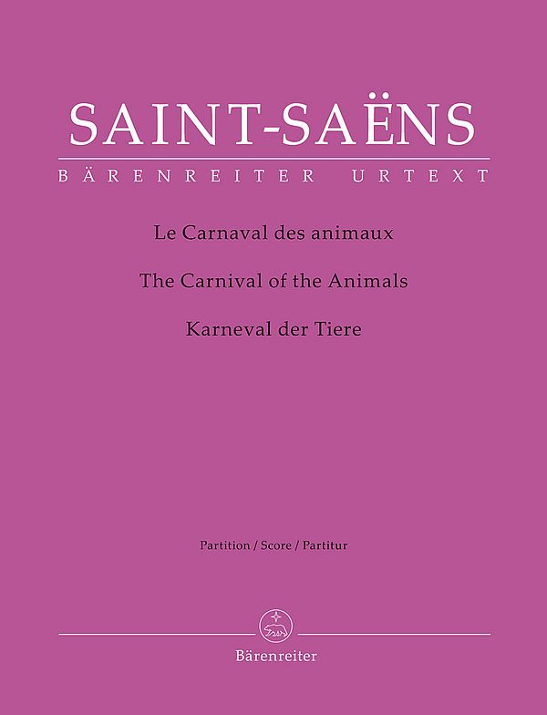 Le Carnaval des animaux&nbsp;&nbsp;pour flute (petite flute), clarinette, piano 1&2, harmonica, xylophone et cordes &nbsp;&nbsp;partition