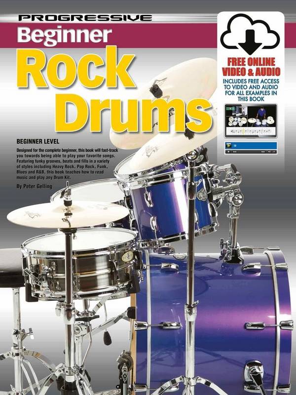Progressive Beginner Rock Drums&nbsp;&nbsp;Drums&nbsp;&nbsp;Book & Media-Online