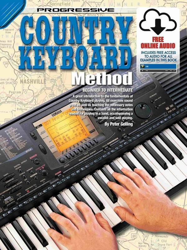 Progressive Country Keyboard Method&nbsp;&nbsp;Keyboard&nbsp;&nbsp;Book & Audio-Online