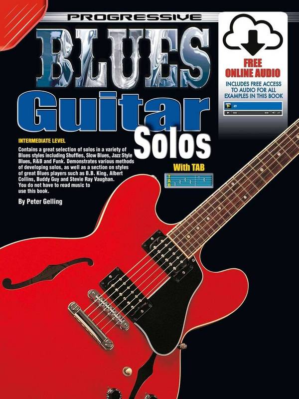 Progressive Blues Guitar Solos&nbsp;&nbsp;Guitar&nbsp;&nbsp;Book & Audio-Online