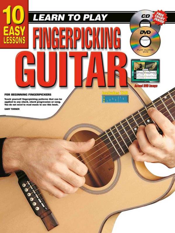 10 Easy Lessons - LTP Fingerpicking Guitar&nbsp;&nbsp;Guitar&nbsp;&nbsp;Book & Media-Online