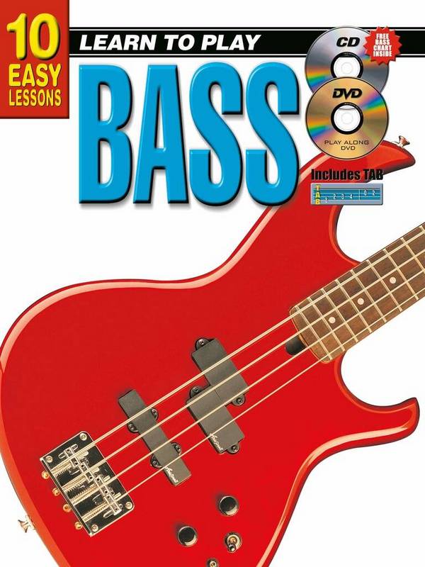 10 Easy Lessons - Learn To Play Bass&nbsp;&nbsp;Bass Guitar&nbsp;&nbsp;Book & Media-Online