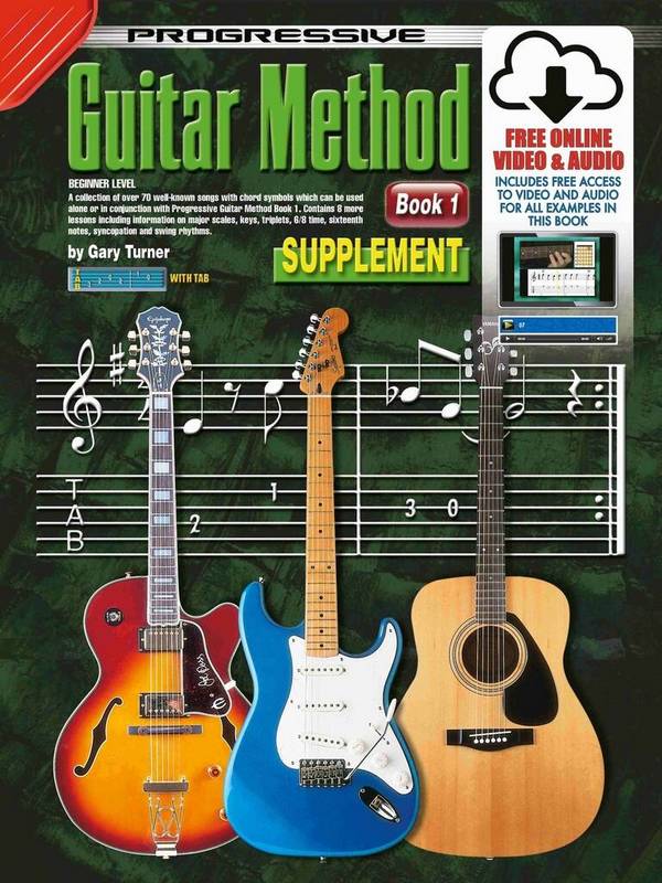 Progressive Guitar Method - Book 1 Supp. Songbook&nbsp;&nbsp;Guitar&nbsp;&nbsp;Book & Media-Online