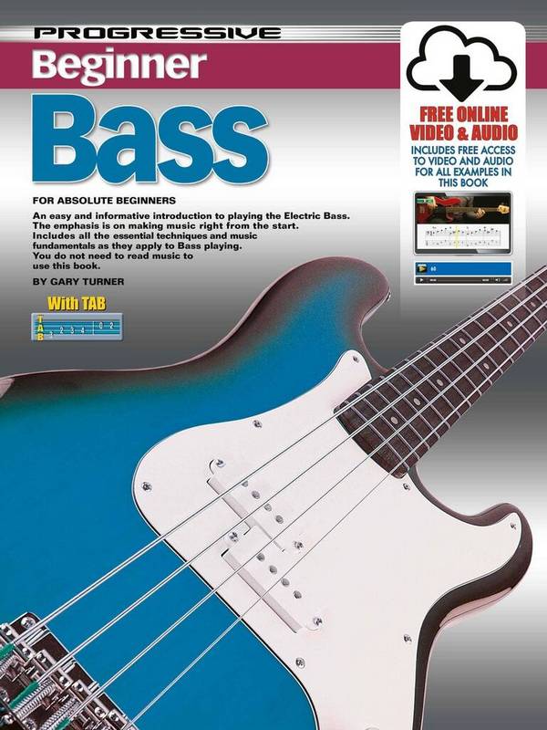 Progressive Beginner Bass&nbsp;&nbsp;Bass Guitar&nbsp;&nbsp;Book & Media-Online