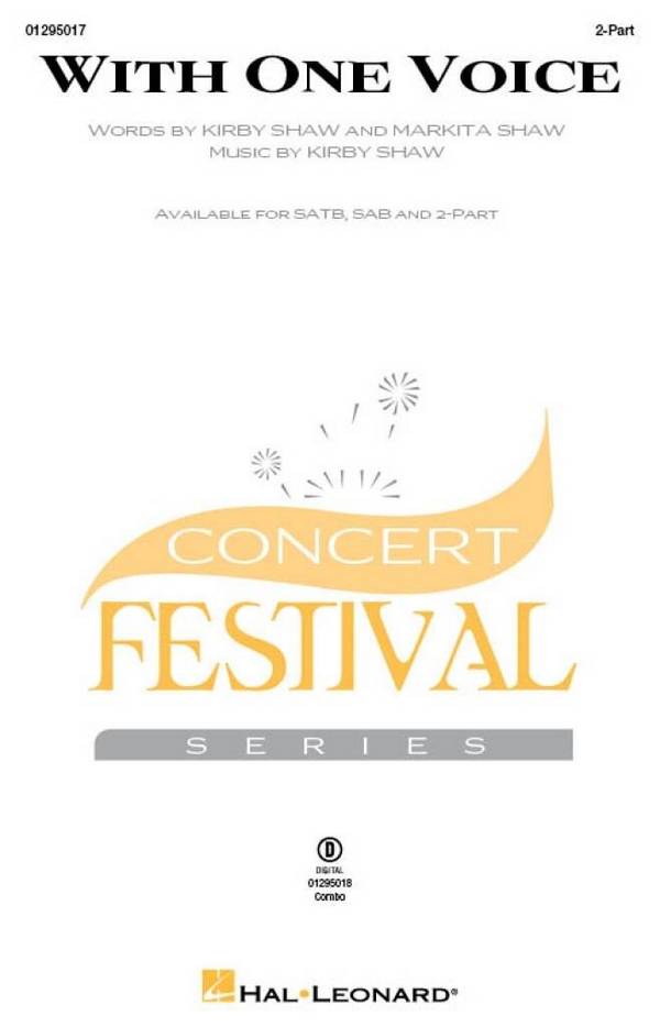 With One Voice&nbsp;&nbsp;2-Part Choir&nbsp;&nbsp;Choral Score