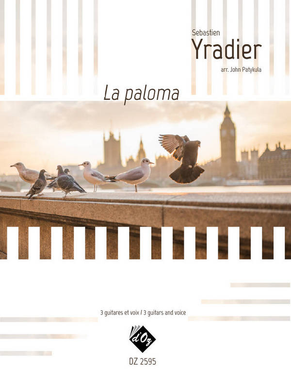 La Paloma  3 Guitars and Voice  Partitur + Stimmen