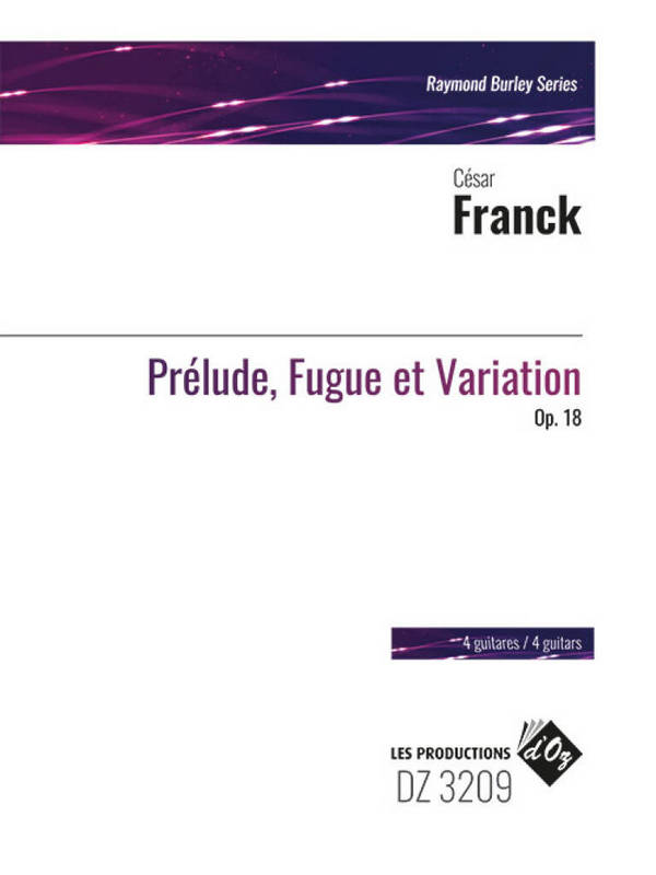 Prélude, Fugue et Variation  Gitarrenquartett  Stimmensatz