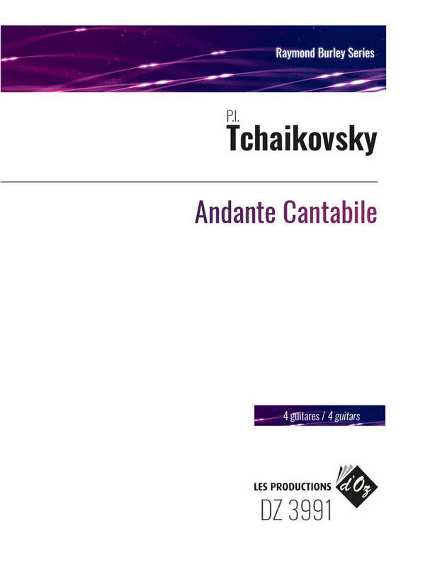 Andante Cantabile  Gitarrenquartett  Stimmensatz