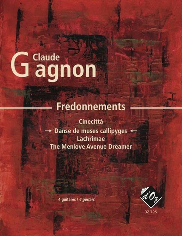 Fredonnements - Danse des Muses callipyges&nbsp;&nbsp;4 Guitars&nbsp;&nbsp;Partitur + Stimmen