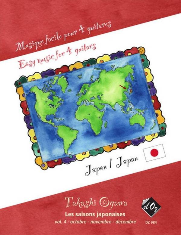 Musique facile pour 4 guitares - Japon vol. 4&nbsp;&nbsp;4 Guitars&nbsp;&nbsp;Partitur + Stimmen
