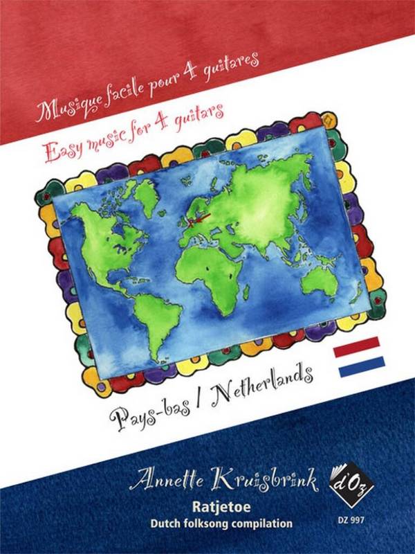 Musique facile pour 4 guitares - Pays-Bas&nbsp;&nbsp;4 Guitars&nbsp;&nbsp;Partitur + Stimmen