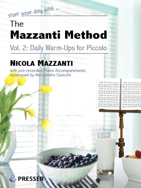 The Mazzanti Method Vol. 2 (Daily Warm-Ups)&nbsp;&nbsp;for piccolo flute with pre-recorded piano accompaniments&nbsp;&nbsp;