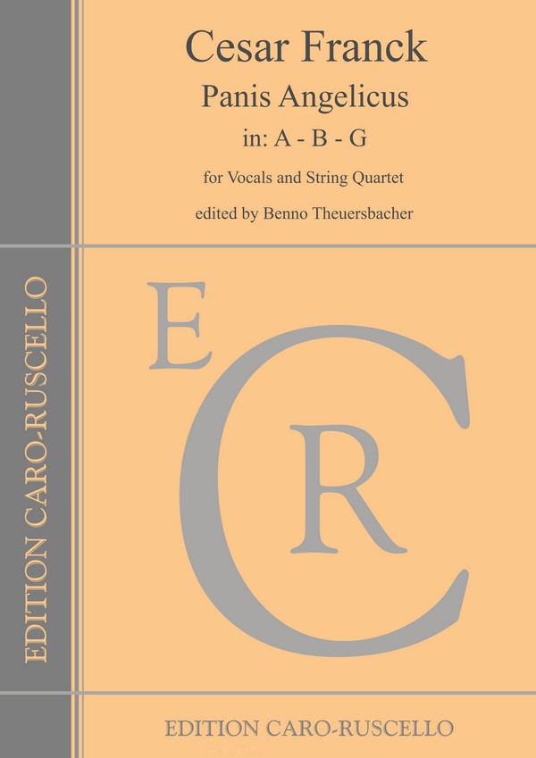 Panis Angelicus in A - B - G  for vocals and string quartet  parts