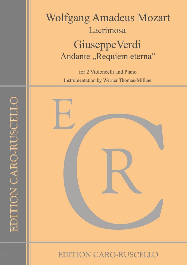 Lacrimosa (Mozart) / Andante (Requiem eterna, Verdi)&nbsp;&nbsp;for 2 violoncelli and piano&nbsp;&nbsp;