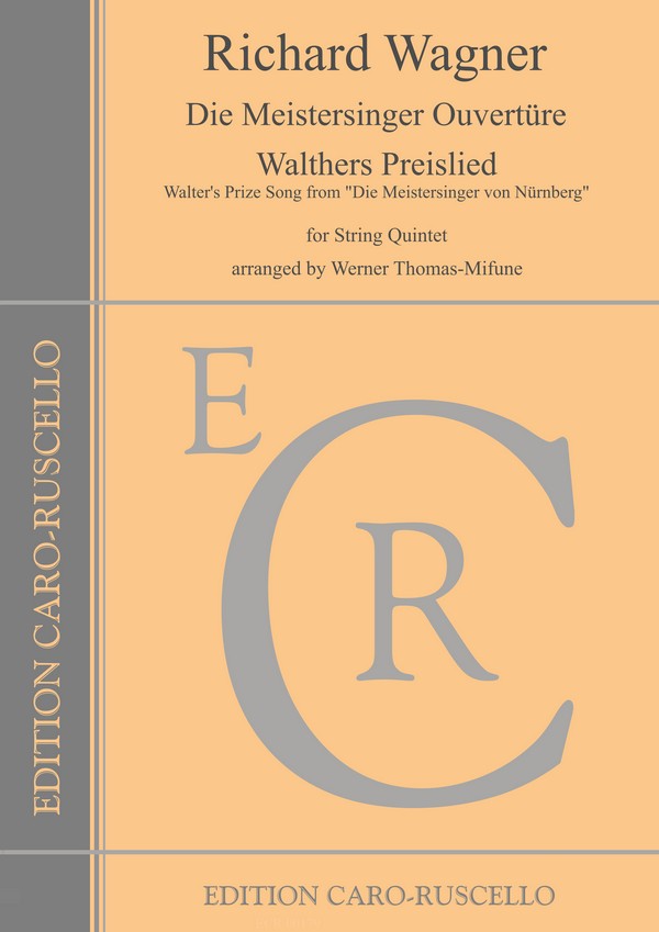 Walthers Preislied aus 'Die Meistersinger-Ouvertüre'&nbsp;&nbsp;für Streichquintett (2 Vl, Va, 2 Vc)&nbsp;&nbsp;Stimmen
