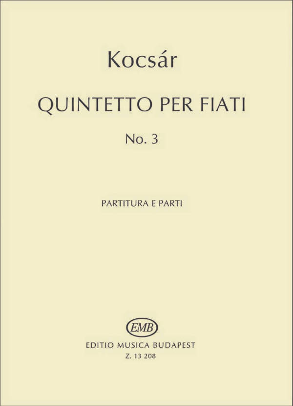 Wind Quintet No. 3&nbsp;&nbsp;Bläserquintett&nbsp;&nbsp;Partitur + Stimmen