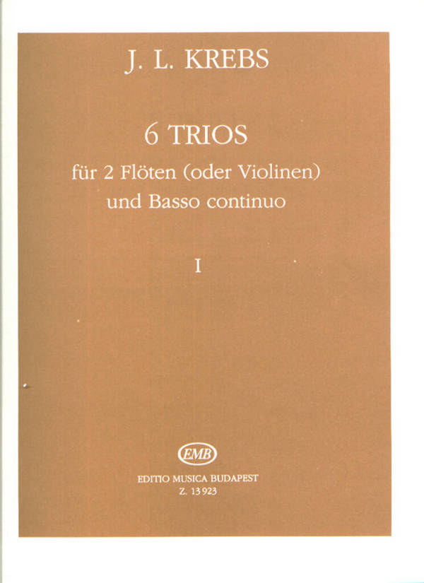 6 Trios Fur 2 Floten Und Basso Continuo 1  Flute Duet and Piano  Buch