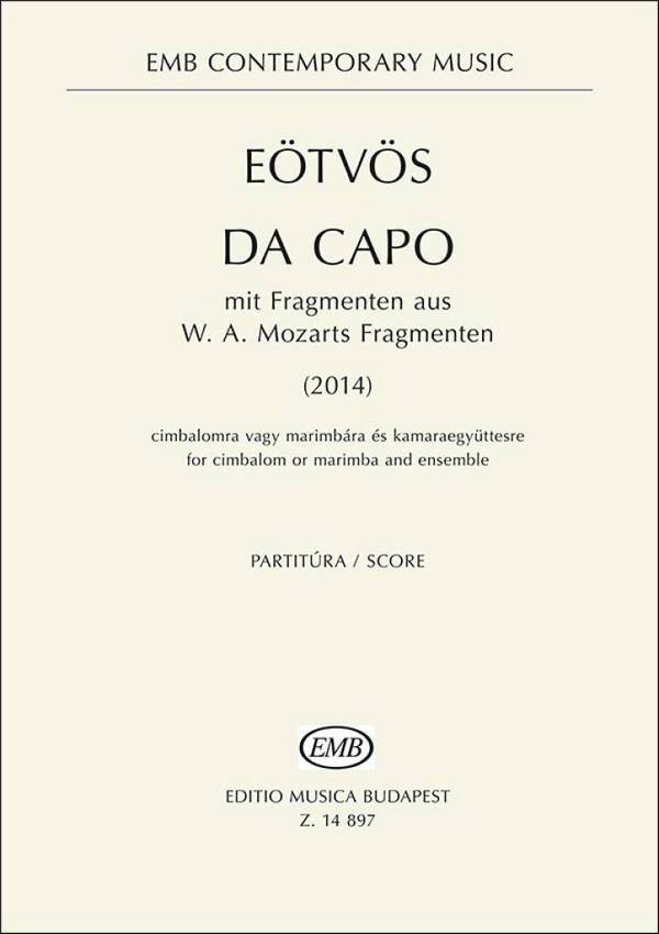 Da capo (2014)  Cimbalom, Marimba, Mixed Chamber Ensemble  Buch