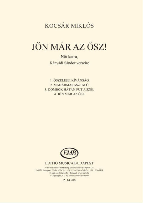 Jön már azisz!&nbsp;&nbsp;SMA&nbsp;&nbsp;Einzelstimme