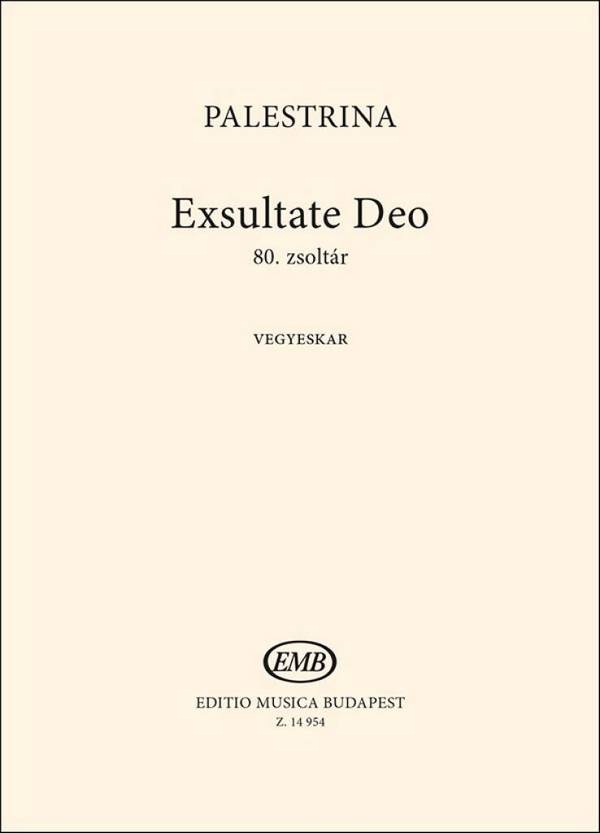 Exsultate Deo (80. Psalm)  SMsATB  Einzelstimme