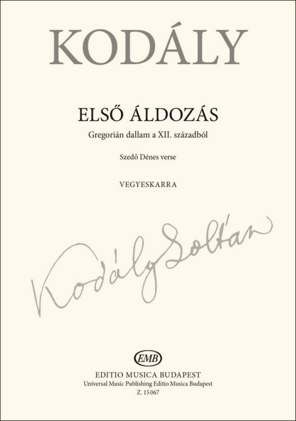Els? áldozás&nbsp;&nbsp;SATB&nbsp;&nbsp;Chorpartitur