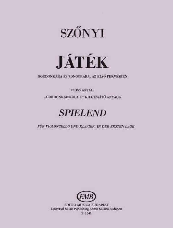 Jatek - Spielend&nbsp;&nbsp;Cello und Klavier&nbsp;&nbsp;Buch + Einzelstimme(n)