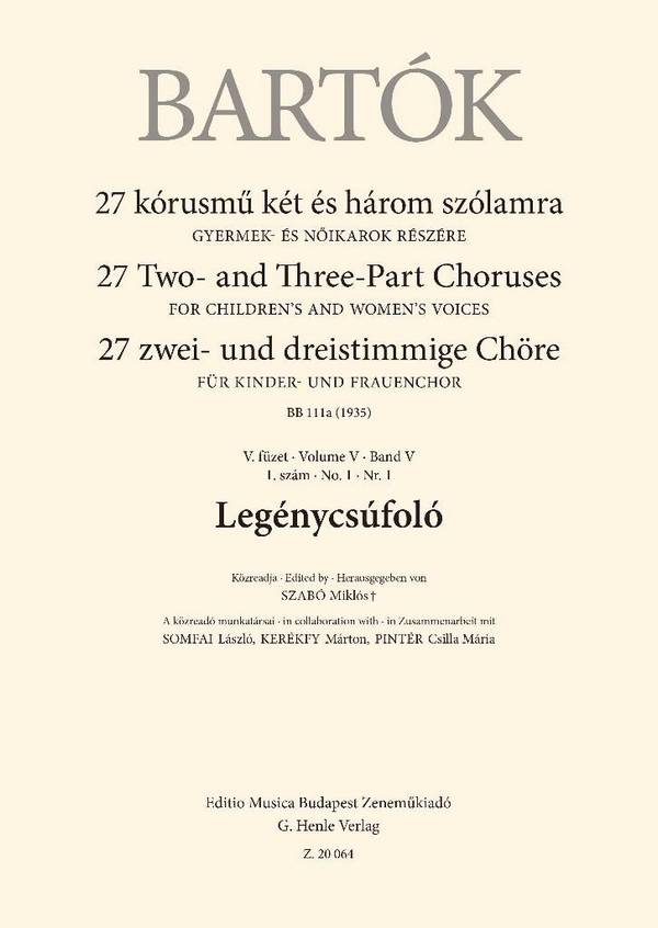 Legénycsúfoló&nbsp;&nbsp;Upper Voices&nbsp;&nbsp;Chorpartitur