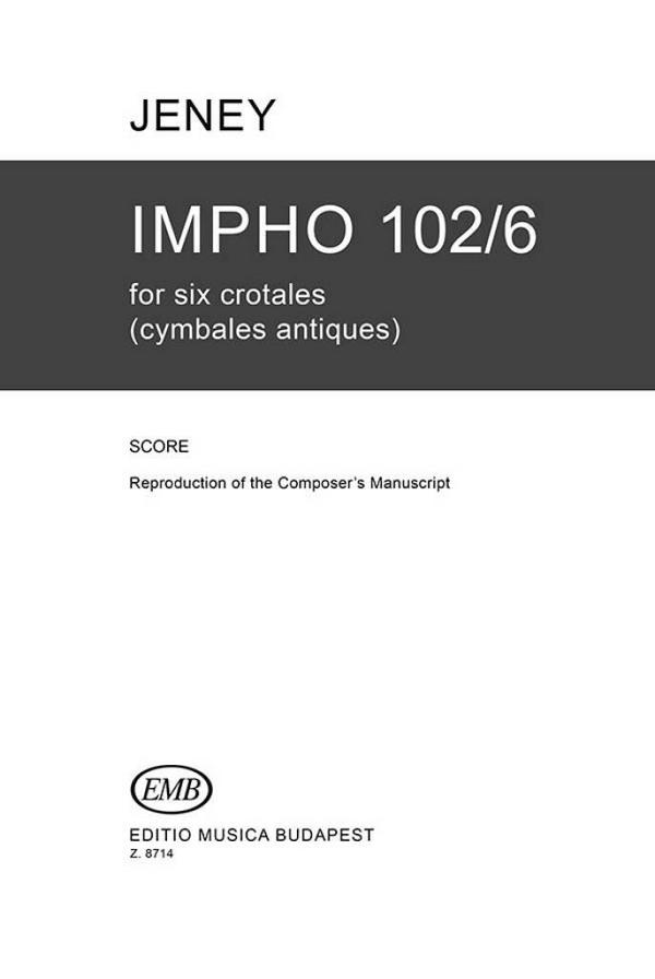 Impho 102-6 For 6 Crotales  Cymbalo Ensemble  Buch