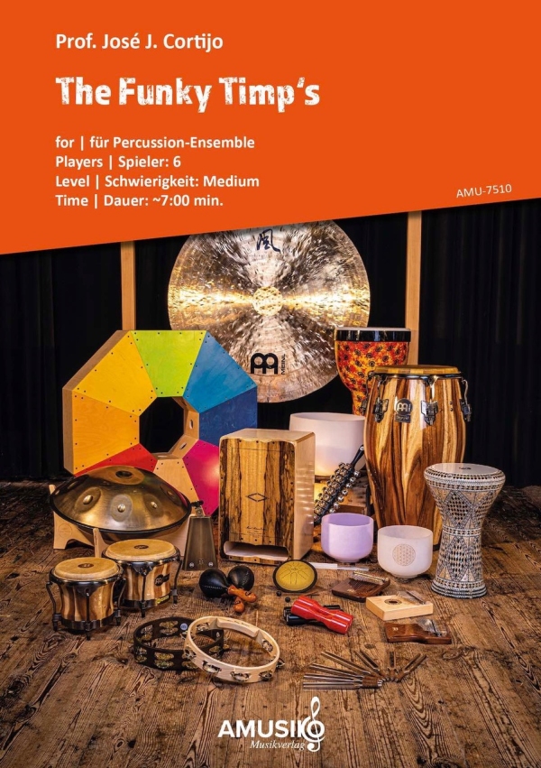 The Funky Timp's  für Percussion-Ensemble (6 Spieler, medium)  Partitur und Stimmen