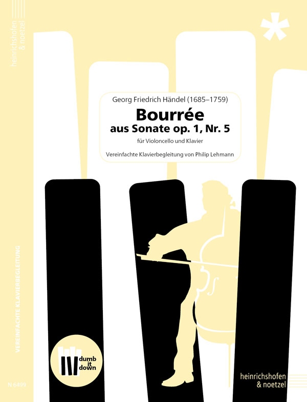 Bourrée aus Sonate op.1 Nr.5  (+QR-Codes)&nbsp;&nbsp;für Violoncello und Klavier&nbsp;&nbsp; 