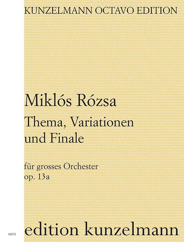 Thema, Variationen und Finale op.13a  für grosses Orchester  Partitur