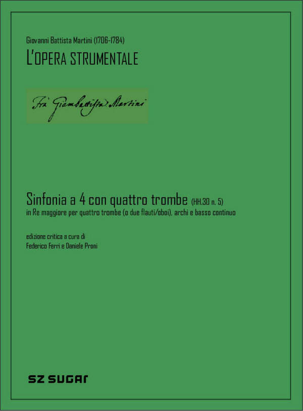 Sinfonia A Quattro Con Quattro Trombe (Hh.30 N. 5)  Trumpet Quartet, Strings and Basso Continuo  Score