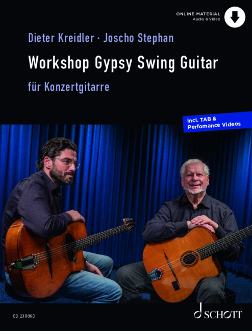 Workshop Gypsy Swing Guitar (+Online-Audio/Video)&nbsp;&nbsp;für 1-2 Konzertgitarren&nbsp;&nbsp;Lehrbuch (TAB, Noten, Akkorde)