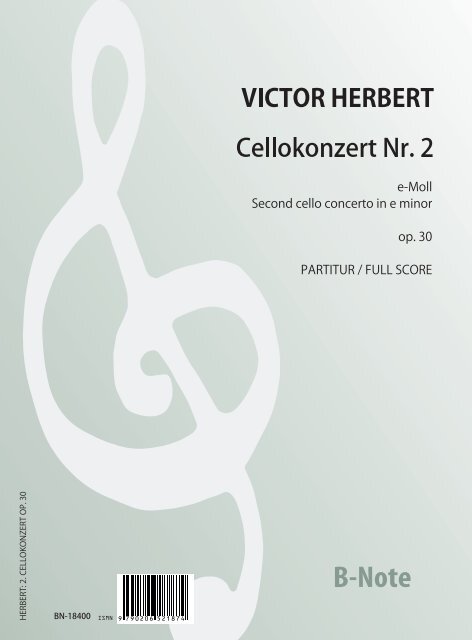 Konzert für Violoncello und Orchester Nr. 2 op.30 (Partitur)&nbsp;&nbsp;Grosses Orchester&nbsp;&nbsp;Partitur