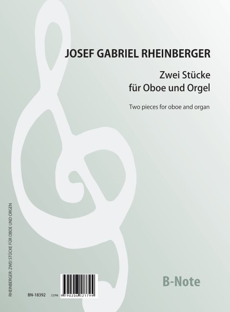 Zwei Stücke für Oboe und Orgel&nbsp;&nbsp;Oboe,Orgel&nbsp;&nbsp;Spielnoten