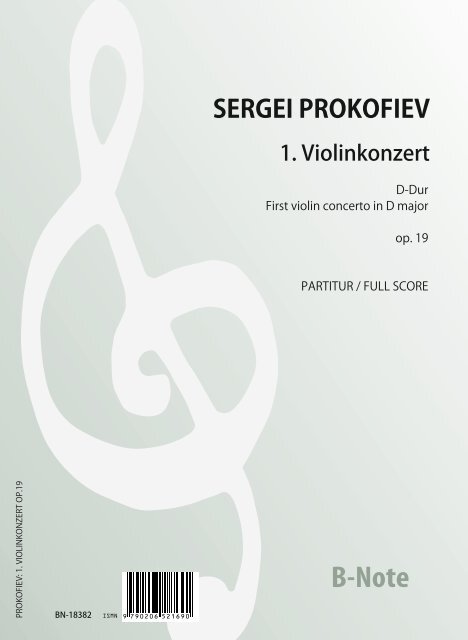 Violinkonzert Nr. 1 op.19 (Partitur)  Violine, Orchester  Partitur