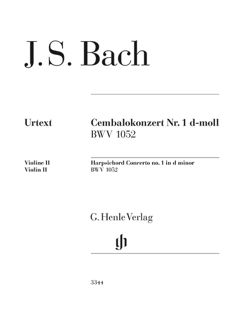 Cembalokonzert  d-moll Nr. 1 BWV 1052&nbsp;&nbsp;für Cembalo und Orchester&nbsp;&nbsp;Violine 2