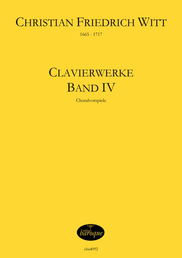 Clavierwerke Band 4 (Choralvorspiele)  für Klavier  