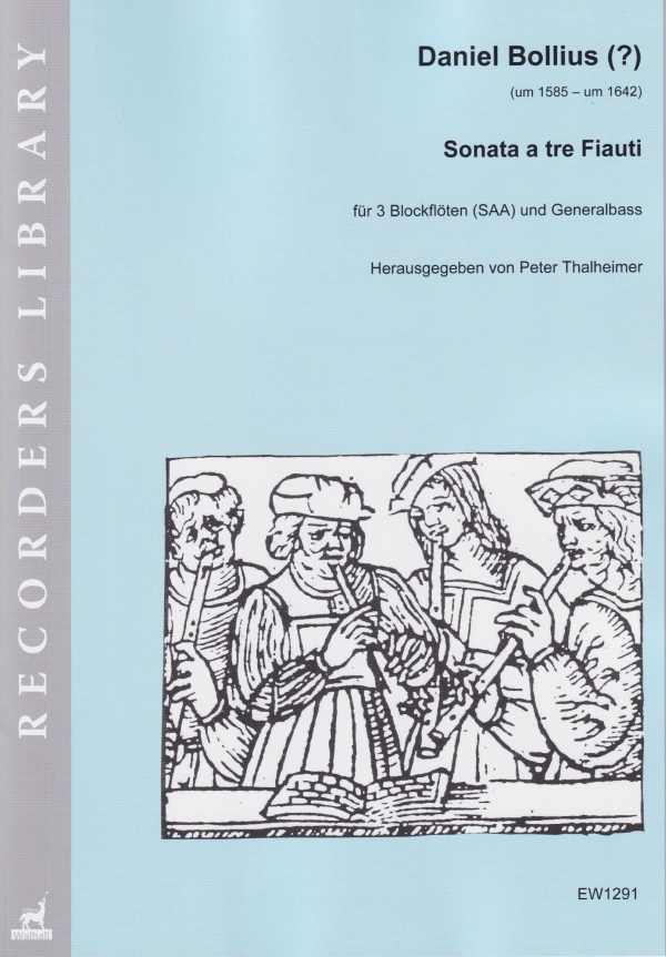 Sonata a tre Fiauti&nbsp;&nbsp;für 3 Blockflöten (SAA) und Generalbass&nbsp;&nbsp;Partitur und Stimmen