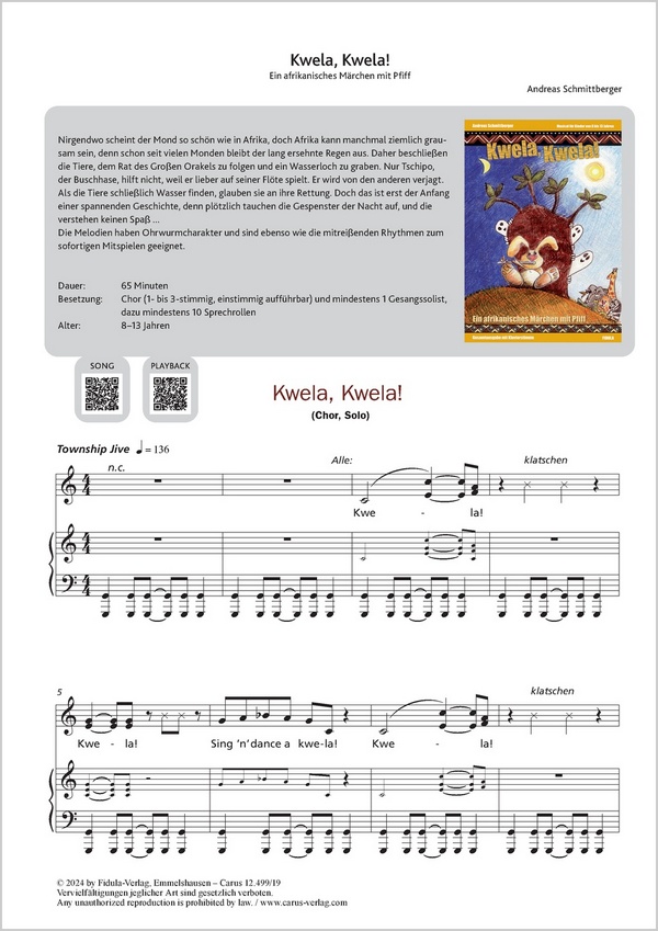 Kwela, Kwela!&nbsp;&nbsp;&nbsp;&nbsp;Partitur