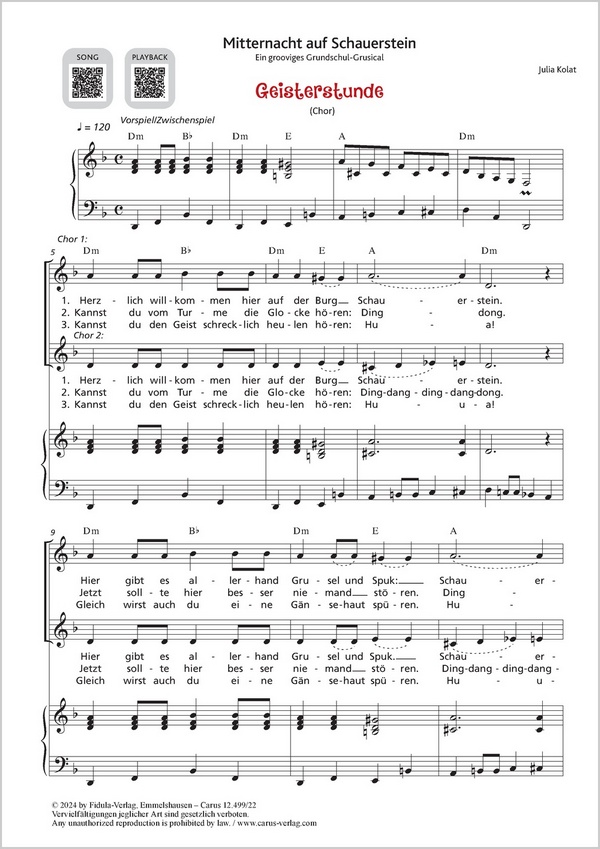 Geisterstunde&nbsp;&nbsp;&nbsp;&nbsp;Partitur