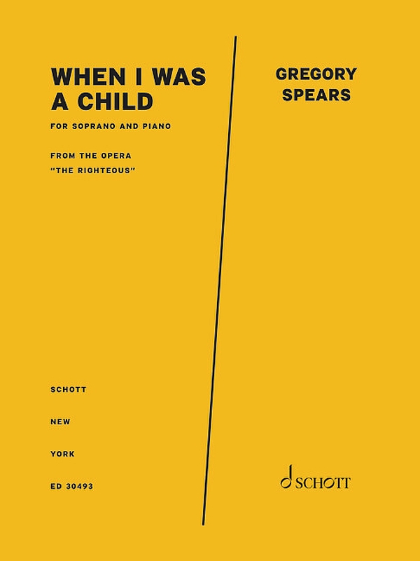 When I was a child&nbsp;&nbsp;Sopran und Klavier&nbsp;&nbsp;Partitur