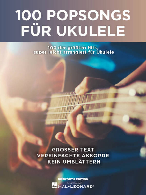 100 Popsongs für Ukulele  für Ukulele (Text/Akkorde)  Songbook, Spiralbindung