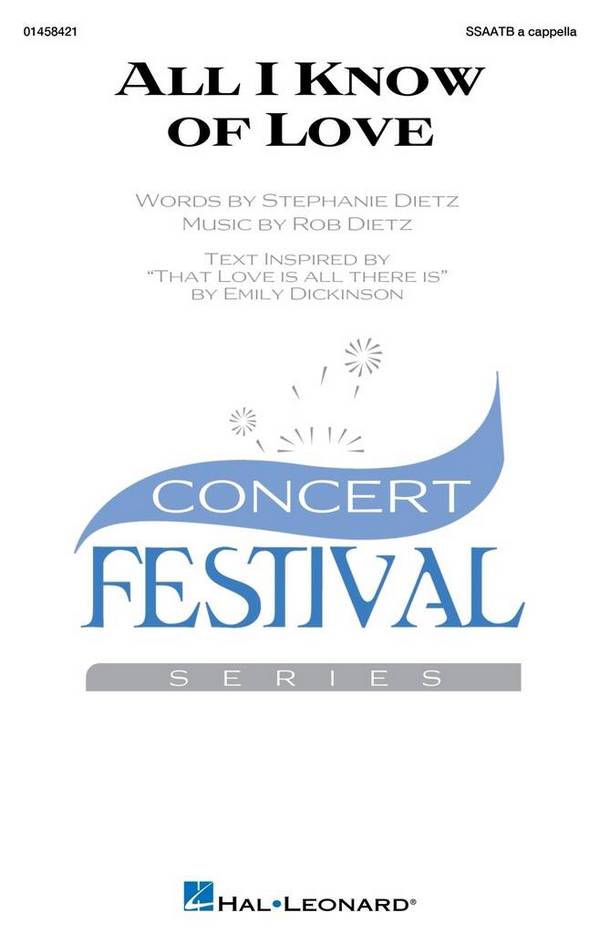 All I Know of Love&nbsp;&nbsp;SSAATB A Cappella&nbsp;&nbsp;Choral Score